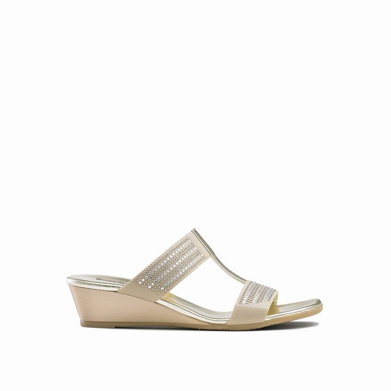 Russell & Bromley Stella Womens Embellished Mules Metallic |DEI6772ET|